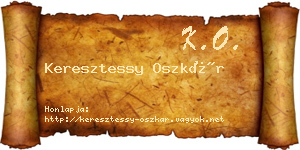 Keresztessy Oszkár névjegykártya